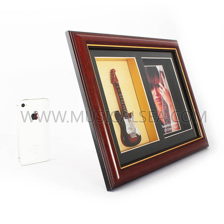 Decorative photo frame with guitar and pictur